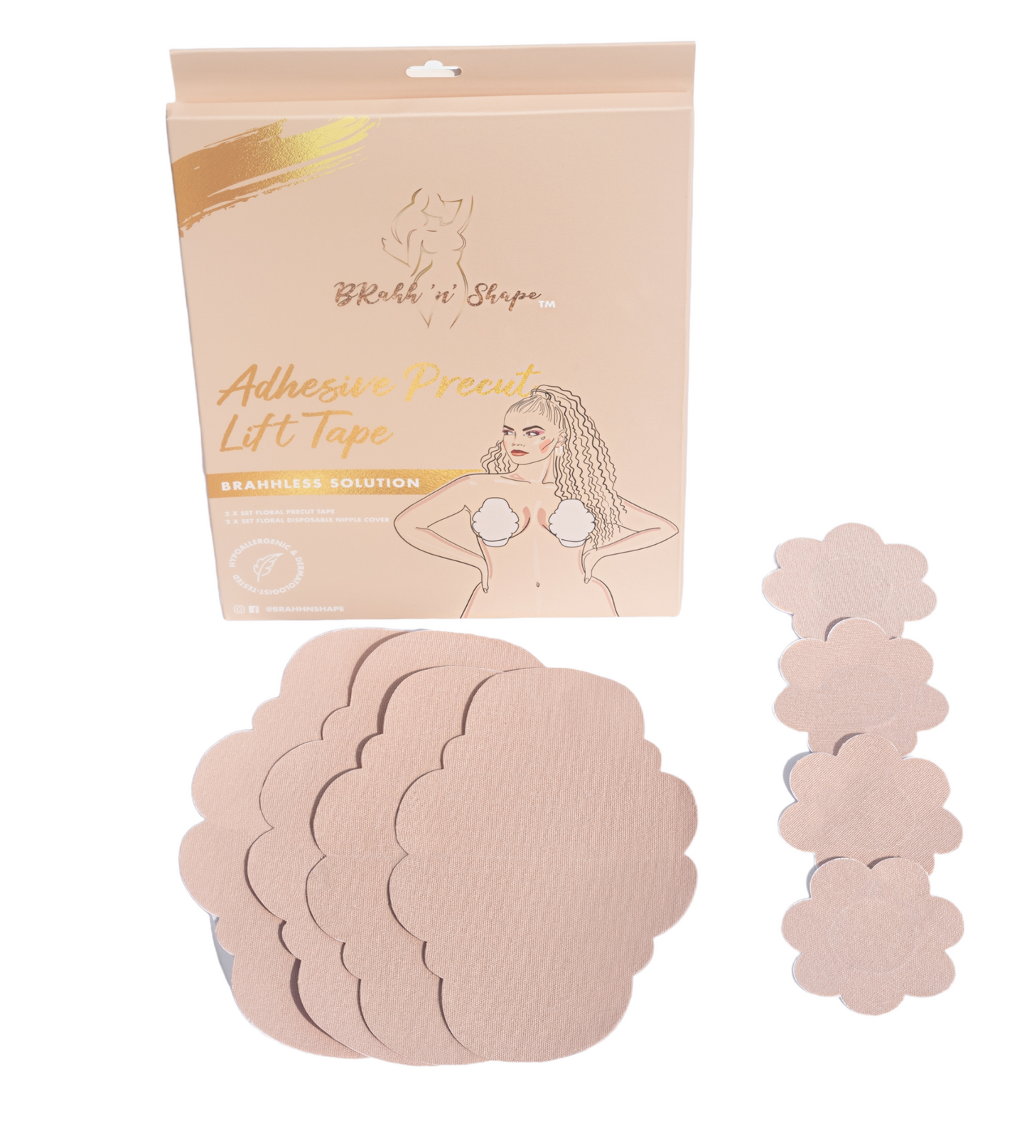 Pre-cut Adhesive Lift Tape By BRahh 'n' Shape®